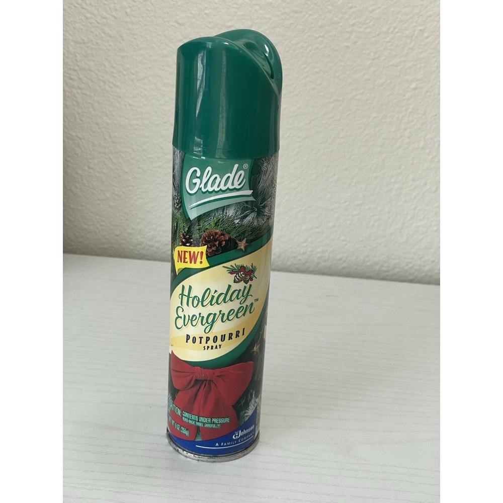 Vintage 2002‎ Glade Holiday Evergreen Air Freshener Spray Half Full